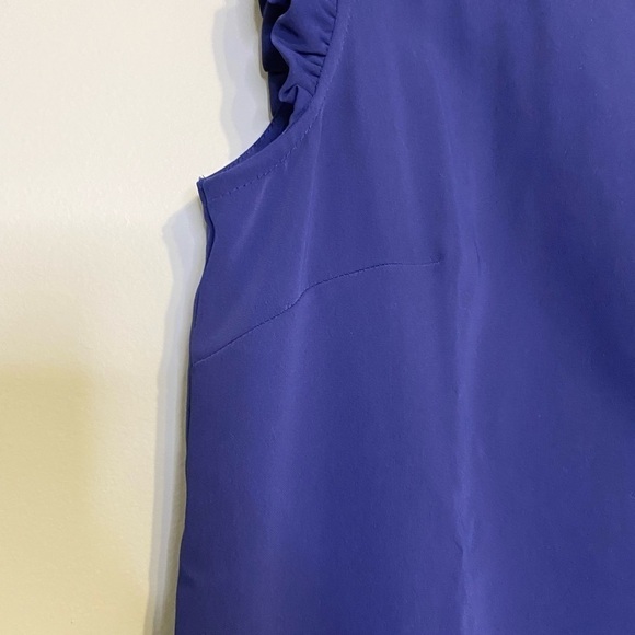 Cynthia Rowley Navy Mini Dress with Cap Ruffle Sleeve, Navy, Size 6 - Picture 5 of 13